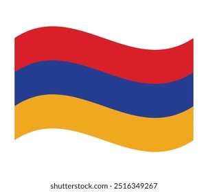 Die wehende Flagge Armeniens. Vektorgrafik
