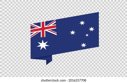 Waving flag of Australia isolated  on png or transparent  background,Symbol of Australia,template for banner,card,advertising ,promote, TV commercial, ads, web, vector illustration  