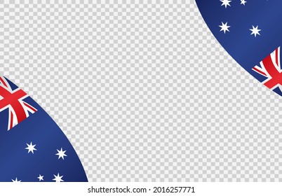 Waving flag of Australia isolated  on png or transparent  background,Symbol of Australia,template for banner,card,advertising ,promote, TV commercial, ads, web, vector illustration  