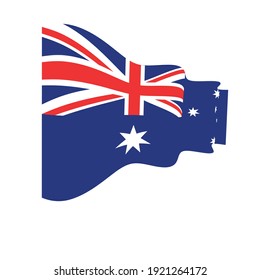 Waving flag of Australia - Flag Vector  - Editable flags and maps