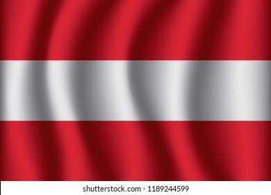 Waving Flag of Austria. Austria Icon vector illustration eps10.
