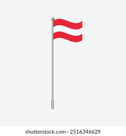 Waving flag of Austria isolated background. Vector