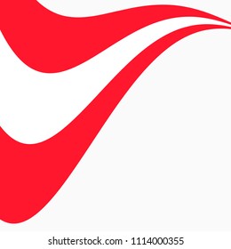 Waving Flag of Austria on a white background. 