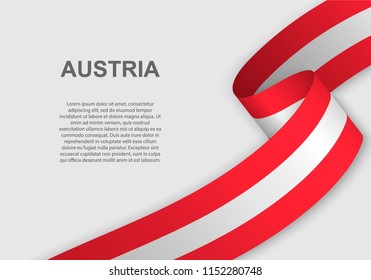 waving flag of Austria. Template for independence day. vector illustration