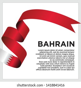 waving flag of Bahrain on white background. Template for independence day. vector illustration - Vector