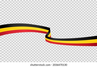 Waving flag of Belgium   isolated  on png or transparent  background,Symbol  Belgium ,template for banner,card,advertising ,promote, vector illustration top gold medal sport winner country