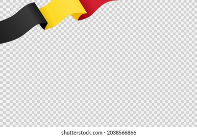 Waving flag of Belgium   isolated  on png or transparent  background,Symbol  Belgium ,template for banner,card,advertising ,promote, vector illustration top gold medal sport winner country