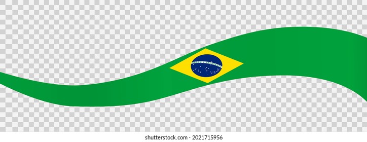 Waving flag of Brazil isolated  on png or transparent  background,Symbol of Brazil,template for banner,card,advertising ,promote, vector illustration top gold medal sport winner country