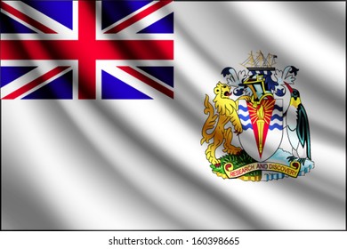 Waving flag of British Antarctic Territory