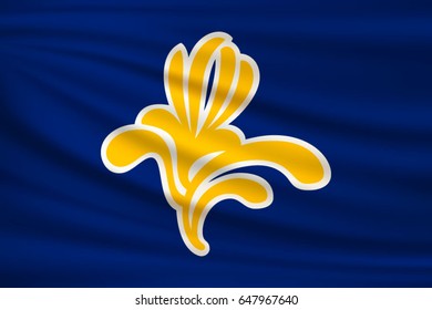 Waving flag of Brussels