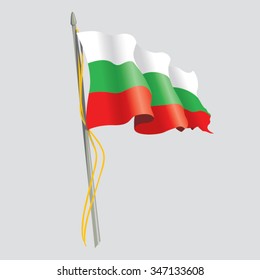 Waving flag of Bulgaria vector illustration