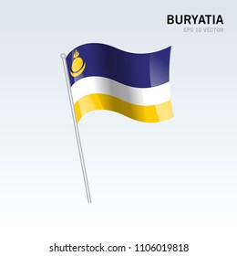 Waving flag of Buryatia