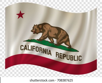 Waving Flag California State Usa Vector Stock Vector (Royalty Free ...