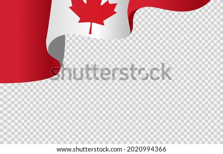 Waving flag of Canada isolated  on png or transparent  background,Symbol of Canada,template for banner,card,advertising ,promote, vector illustration top gold medal sport winner country