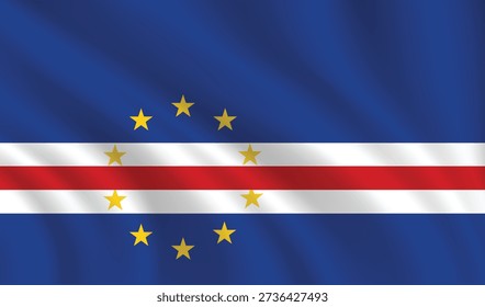 Waving Flag of Cape Verde with Crescent and Star, Vector Illustration.

High-quality vector illustration of the Cape Verde national flag waving. Perfect for educational, political, or cultural projects.