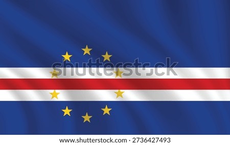 Waving Flag of Cape Verde with Crescent and Star, Vector Illustration.

High-quality vector illustration of the Cape Verde national flag waving. Perfect for educational, political, or cultural projects.
