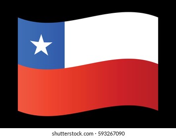 Waving flag of Chile.