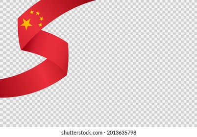 Waving flag of China einzeln auf transparentem Hintergrund,Symbol von China,Vorlage für Banner,Karte,Werbung,Werbung,TV-Werbung, Werbung, Web, Vektorgrafik  
