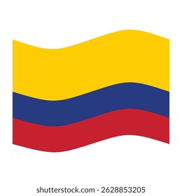Bandeira da Colômbia acenando, símbolo nacional
