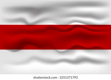 Waving flag of the country Belarus. Vector illustration.