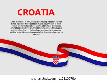 Waving Flag of Croatia, vector illustration