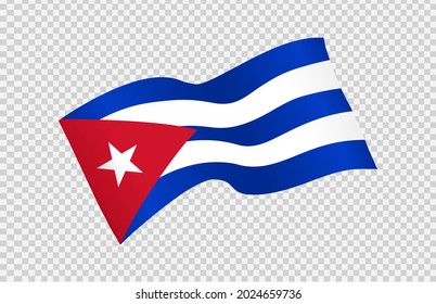 Waving flag of Cuba isolated  on png or transparent  background,Symbol of Cuba,template for banner,card,advertising ,promote, vector illustration top gold medal sport winner country
