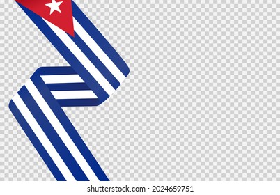 Waving flag of Cuba isolated  on png or transparent  background,Symbol of Cuba,template for banner,card,advertising ,promote, vector illustration top gold medal sport winner country
