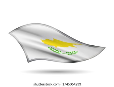 Waving Flag of Cyprus. Cap-Band stilisiert.