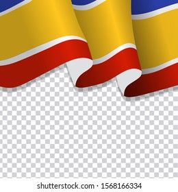 Waving flag of Cyprus. illustration of wavy Cyprus Flag for National Day. Cyprus Flag Flowing. Cyprus flag on transparent background 
