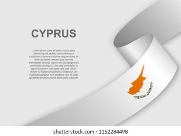waving flag of Cyprus. Template for independence day. vector illustration