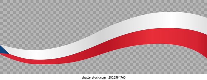 Waving flag of Czech Republic isolated  on png or transparent  background,Symbol of Czech Republic,template for banner,card,promote, vector illustration top gold medal sport winner country 