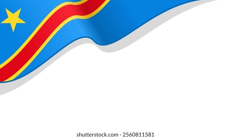 Waving flag of Democratic Republic of Congo, for national day