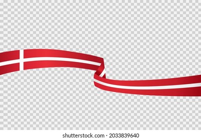 Waving flag of Denmark isolated  on png or transparent  background,Symbol of Denmark,template for banner,card,advertising ,promote, vector illustration top gold medal sport winner country
