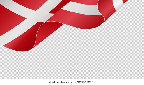 Waving flag of Denmark isolated  on png or transparent  background,Symbol of Denmark,template for banner,card,advertising ,promote, vector illustration top gold medal sport winner country