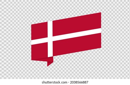 Bandera onduladora de Dinamarca aislada en la png o fondo transparente,Símbolo de Dinamarca,plantilla para banner,tarjeta,publicidad ,promoción, ilustración vectorial top oro medalla de oro país ganador