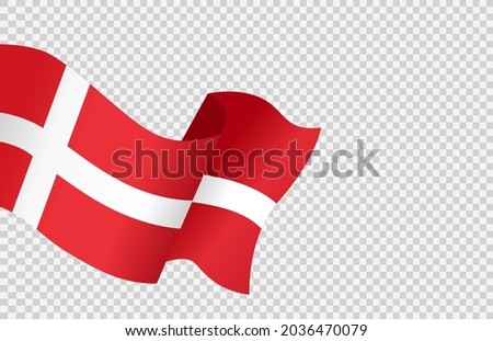 Waving flag of Denmark isolated  on png or transparent  background,Symbol of Denmark,template for banner,card,advertising ,promote, vector illustration top gold medal sport winner country