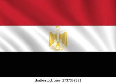 Waving Flag of Egypt with Crescent and Star, Vector Illustration.

High-quality vector illustration of the Egypt national flag waving. Perfect for educational, political, or cultural projects.