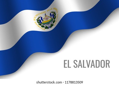 Waving Flag El Salvador On Transparent Stock Vector (Royalty Free ...