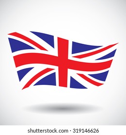 waving flag of England vector
