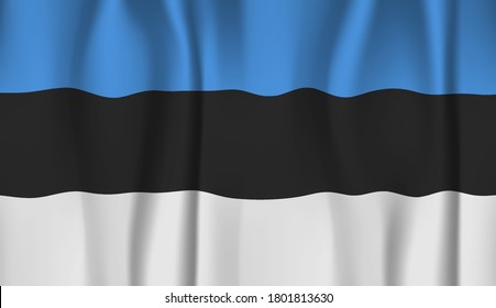 Waving flag of the Estonia. Waving Estonia flag