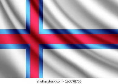 Waving flag of Faroe Islands