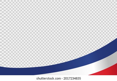 Waving flag of France isolated  on png or transparent  background,Symbol of France,template for banner,card,advertising ,promote, TV commercial,web, vector illustration top gold winner country 