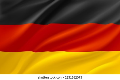 Waving Fahne von Deutschland. 3D-Vektorbanner 