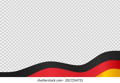 Waving flag of Germany isolated  on png or transparent  background,Symbol of Germany,template for banner,card,advertising ,promote, TV commercial,web, vector illustration top gold sport winner