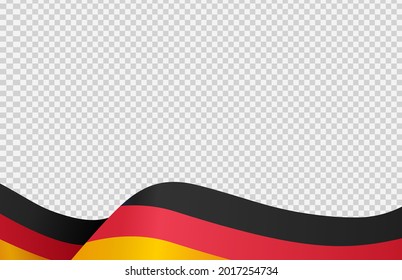 Bandera onduladora de Alemania aislada en fondo png o transparente,Símbolo de Alemania,plantilla para banner,tarjeta,publicidad ,promoción, comercial de TV,web, ilustración vectorial top de ganador de deporte de oro