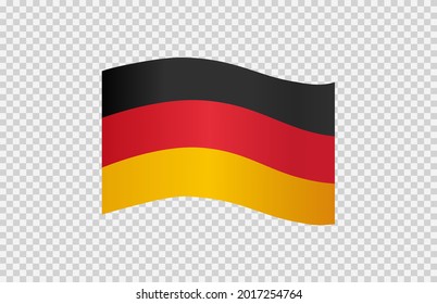 Waving flag of Germany isolated  on png or transparent  background,Symbol of Germany,template for banner,card,advertising ,promote, TV commercial,web, vector illustration top gold sport winner