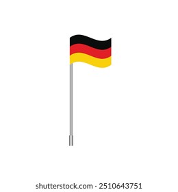 Bandera ondeante del Vector de Alemania.