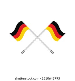 Bandera ondeante del Vector de Alemania.