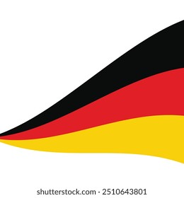 Bandera ondeante del Vector de Alemania.