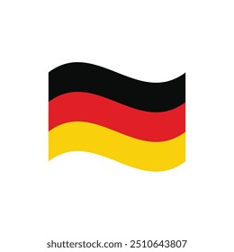 Bandera ondeante del Vector de Alemania.